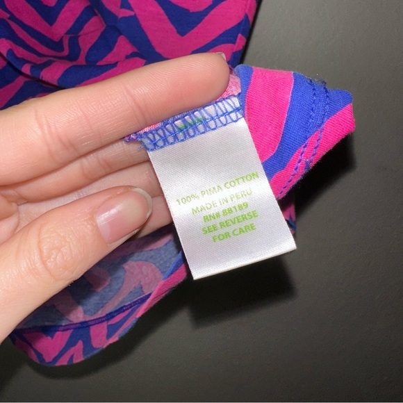 LILLY PULITZER pout pink Get Lucky cap sleeve Robyn t-shirt dress S - Picture 9 of 13